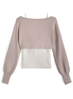 Big Bow Camisole and Cropped Cardigan Knit Set 大蝴蝶結吊帶背心與短版開襟衫針織套裝 [an2028] 4
