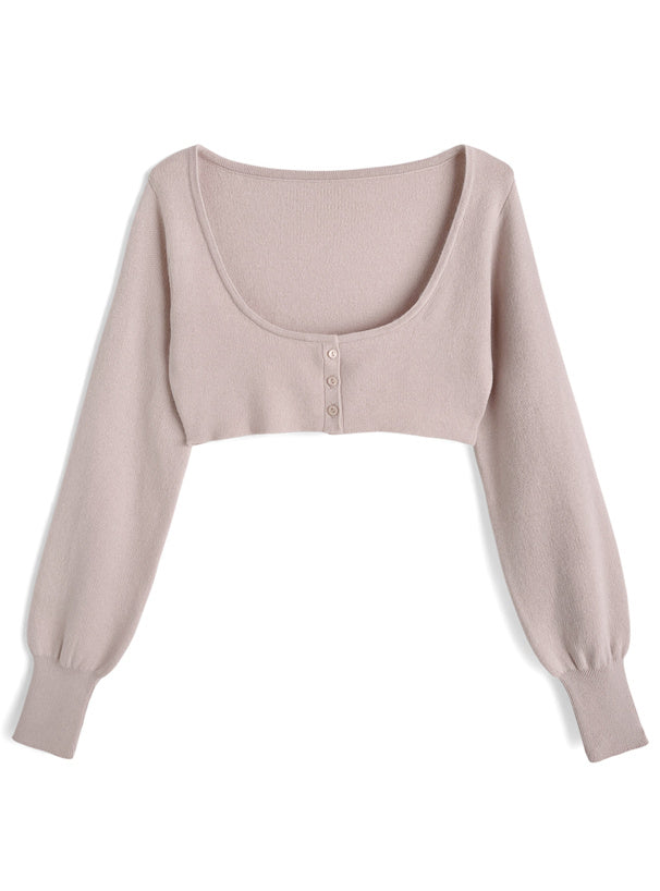 Big Bow Camisole and Cropped Cardigan Knit Set 大蝴蝶結吊帶背心與短版開襟衫針織套裝 [an2028] 5