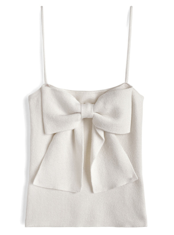 Big Bow Camisole and Cropped Cardigan Knit Set 大蝴蝶結吊帶背心與短版開襟衫針織套裝 [an2028] 6