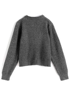 Gold Button Crew Neck Knit Cardigan 金色鈕扣圓領針織開襟衫 at2579 image 6