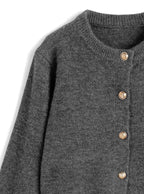 Gold Button Crew Neck Knit Cardigan 金色鈕扣圓領針織開襟衫 at2579 image 7