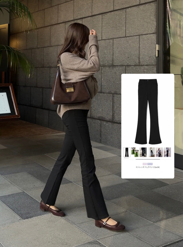 Stretch Flare Pants 彈性喇叭褲 [cu34] — image 2
