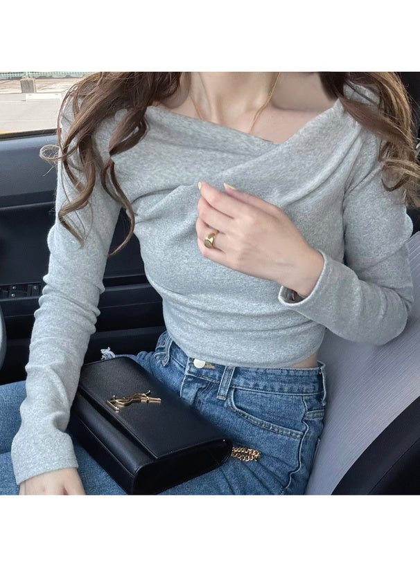 3-Way Draped Wrap Top 三穿式垂墜交疊上衣 dk1261 08