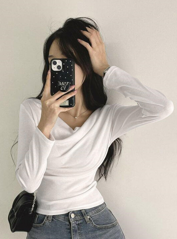3-Way Draped Wrap Top 三穿式垂墜交疊上衣 dk1261 12