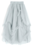 Random Tuck Tulle Long Skirt 不規則打褶薄紗長裙 [dk1550] 5
