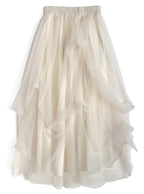 Random Tuck Tulle Long Skirt 不規則打褶薄紗長裙 [dk1550] 16