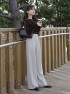 GRL dk1551 velour drape neck top 絲絨垂墜領上衣 2