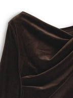 GRL dk1551 velour drape neck top 絲絨垂墜領上衣 14