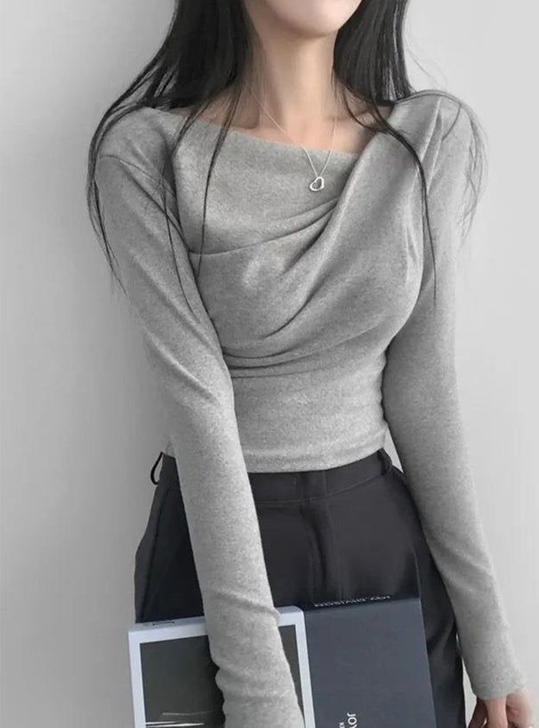 3-Way Draped Wrap Top 三穿式垂墜交疊上衣 dk1571 3