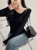 3-Way Draped Wrap Top 三穿式垂墜交疊上衣 dk1571 4