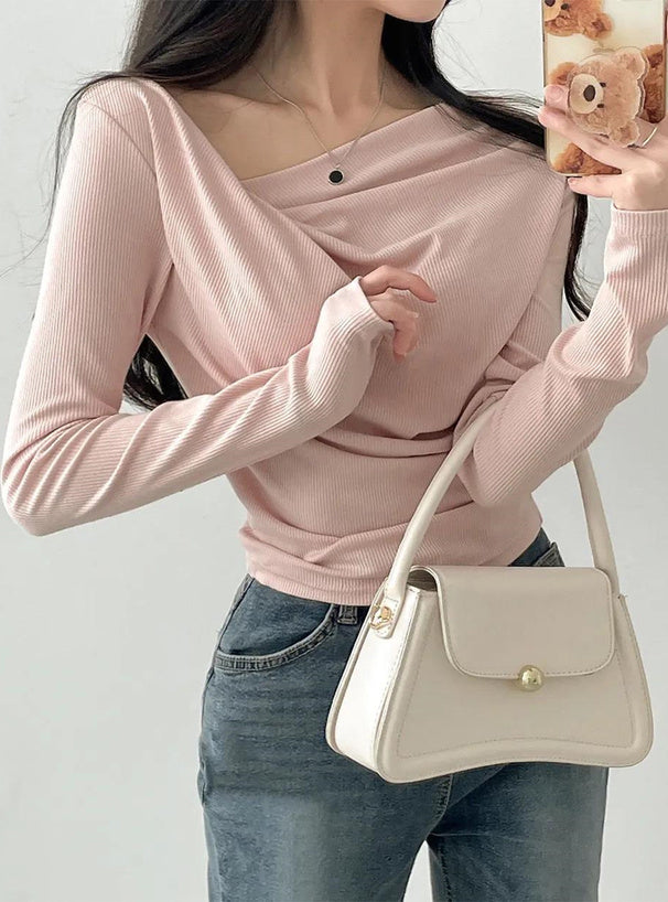 3-Way Draped Wrap Top 三穿式垂墜交疊上衣 dk1571 6