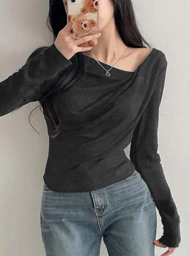 3-Way Draped Wrap Top 三穿式垂墜交疊上衣 dk1571 11