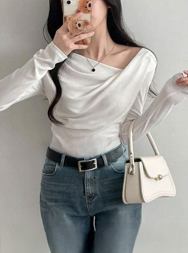 3-Way Draped Wrap Top 三穿式垂墜交疊上衣 dk1571 12
