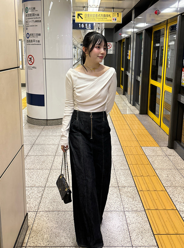 3-Way Draped Wrap Top 三穿式垂墜交疊上衣 dk1571 15