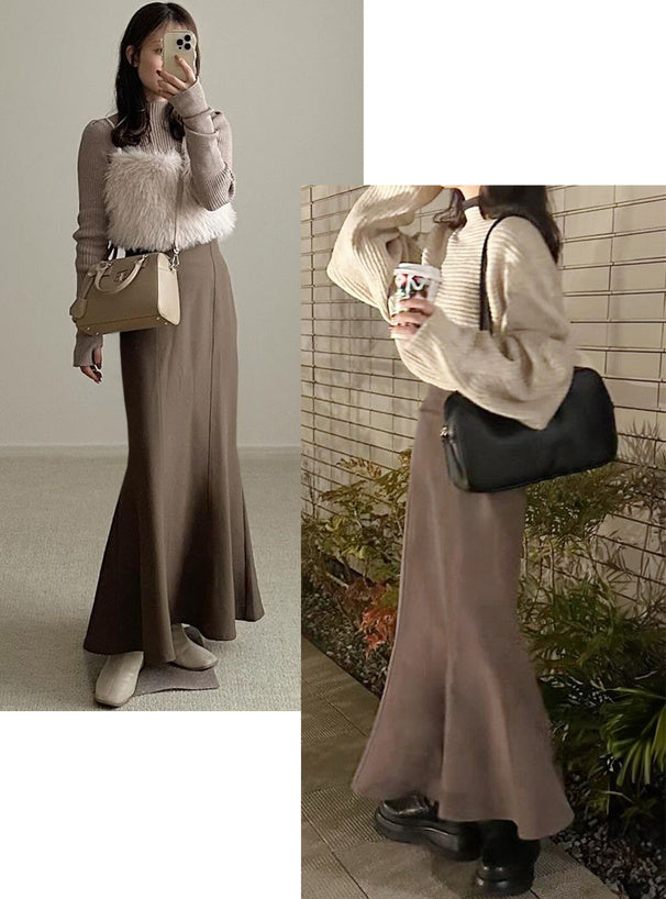 GRL dk988 Back Slit Mermaid Skirt 後開衩魚尾長裙 image 17