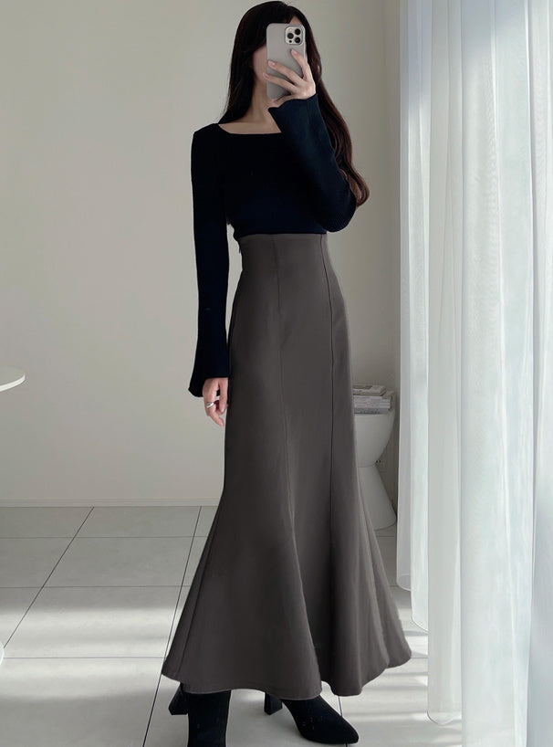 GRL dk988 Back Slit Mermaid Skirt 後開衩魚尾長裙 image 18