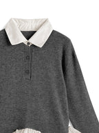 GRL dpk503 contrast ruffle layered knit top 拼色荷葉襬拼接針織上衣 4