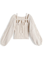 dr834 Ribbon Bolero & Cable-Knit Camisole Set 圖片 7