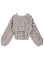dr834 Ribbon Bolero & Cable-Knit Camisole Set 圖片 14