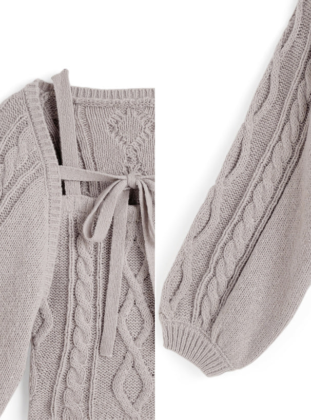 dr834 Ribbon Bolero & Cable-Knit Camisole Set 圖片 16