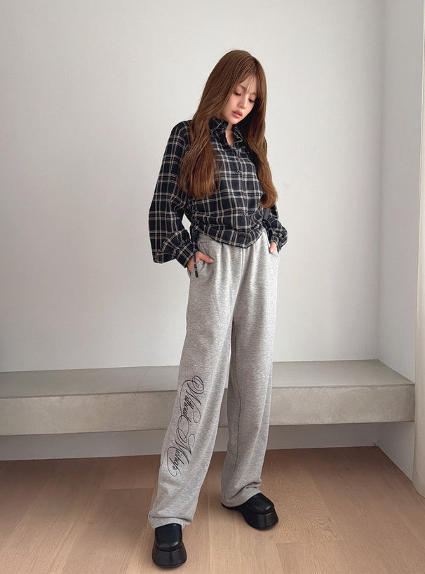 Logo Embroidery & Rhinestone Sweatpants 標誌刺繡水鑽休閒運動褲 [fu511] — 3
