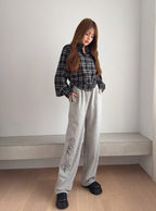 Logo Embroidery & Rhinestone Sweatpants 標誌刺繡水鑽休閒運動褲 [fu511] — 3