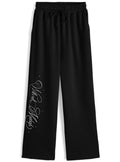 Logo Embroidery & Rhinestone Sweatpants 標誌刺繡水鑽休閒運動褲 [fu511] — 4