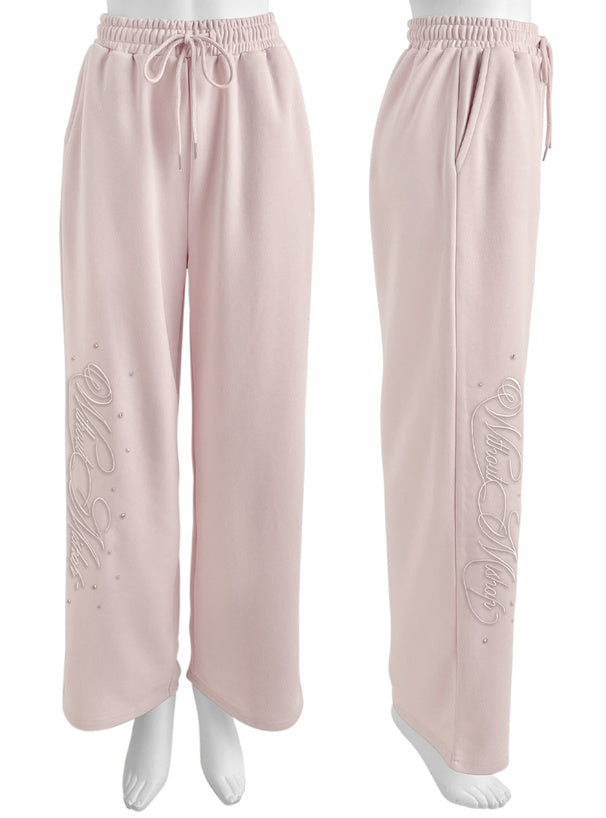Logo Embroidery & Rhinestone Sweatpants 標誌刺繡水鑽休閒運動褲 [fu511] — 10