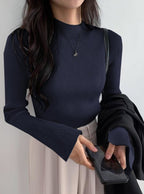 GRL k9086d High Neck Flare Sleeve Rib Knit Top 高領喇叭袖羅紋針織上衣 14