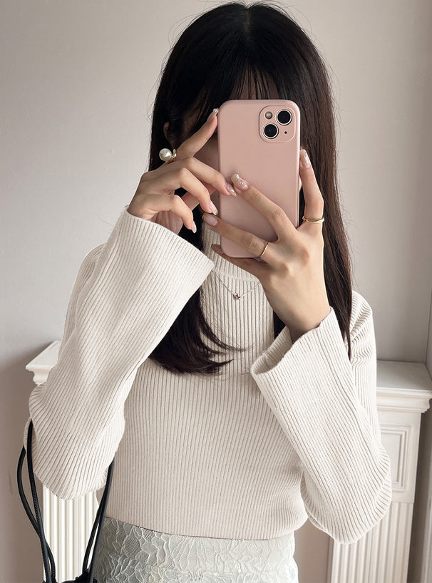 GRL k9086d High Neck Flare Sleeve Rib Knit Top 高領喇叭袖羅紋針織上衣 18
