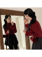 GRL k9086d High Neck Flare Sleeve Rib Knit Top 高領喇叭袖羅紋針織上衣 3