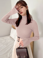 GRL k9086d High Neck Flare Sleeve Rib Knit Top 高領喇叭袖羅紋針織上衣 5