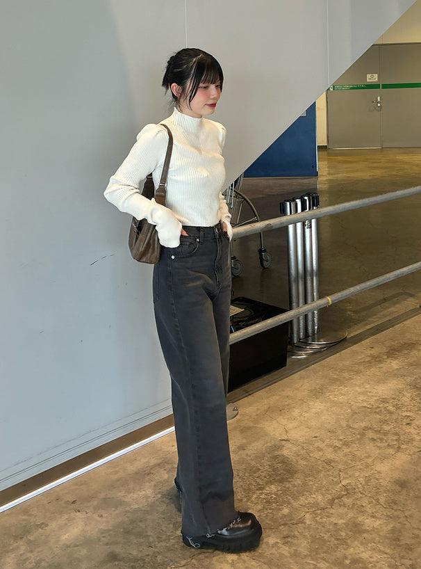 Thumbhole Long-Sleeve Knit Top 拇指孔長袖針織上衣 [k9206d] 2