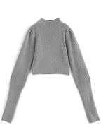 Thumbhole Long-Sleeve Knit Top 拇指孔長袖針織上衣 [k9206d] 6