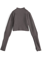 Thumbhole Long-Sleeve Knit Top 拇指孔長袖針織上衣 [k9206d] 8