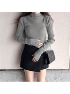 Thumbhole Long-Sleeve Knit Top 拇指孔長袖針織上衣 [k9206d] 12