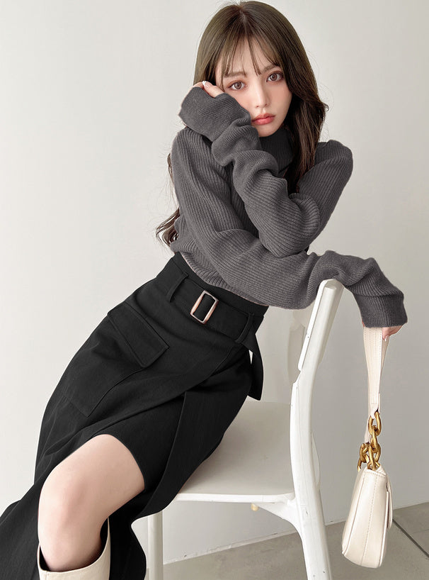 Thumbhole Long-Sleeve Knit Top 拇指孔長袖針織上衣 [k9206d] 15
