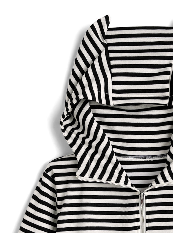 Animal-Ear Striped Zip Hoodie 動物耳朵條紋拉鍊連帽上衣 [ks291] — image 圖片 11