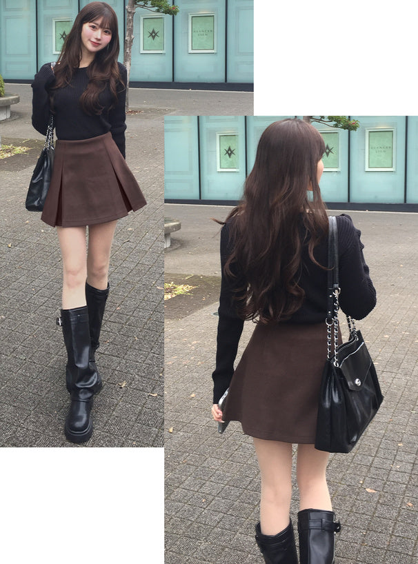 Box Pleated Mini Skirt 箱褶迷你裙 [mei41] 15