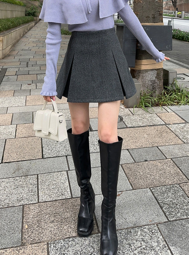 Box Pleated Mini Skirt 箱褶迷你裙 [mei41] 3