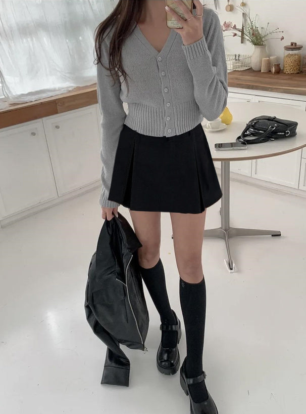 Box Pleated Mini Skirt 箱褶迷你裙 [mei41] 10