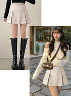 Box Pleated Mini Skirt 箱褶迷你裙 [mei41] 12