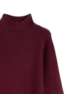 Bottle Neck Ribbed Knit Top 瓶口領羅紋針織上衣 [mh108]