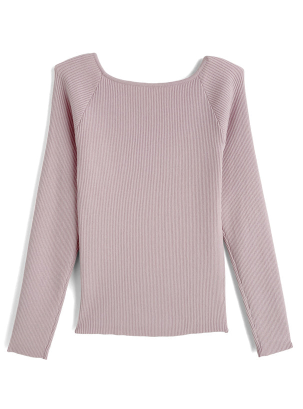 Double Lace Ribbon Ribbed Knit Top 雙蕾絲蝴蝶結羅紋針織上衣 [lg02] — Image 13