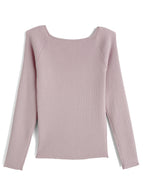 Double Lace Ribbon Ribbed Knit Top 雙蕾絲蝴蝶結羅紋針織上衣 [lg02] — Image 13
