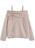 Off Shoulder Ribbon Knit Top 露肩蝴蝶結針織上衣 [th085] — 4