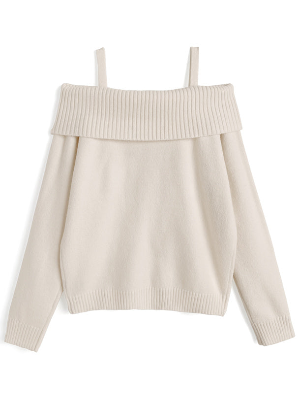 Off Shoulder Ribbon Knit Top 露肩蝴蝶結針織上衣 [th085] — 8