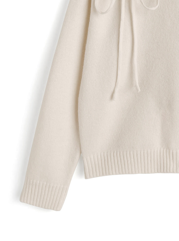 Off Shoulder Ribbon Knit Top 露肩蝴蝶結針織上衣 [th085] — 10