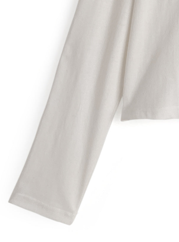 ze1088 Ribbon and Pearl Logo Embroidered Long Sleeve T-Shirt 蝴蝶結珍珠標誌刺繡長袖T恤 9