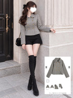 Glen Check Napoleon Blouse 格紋拿破崙風襯衫 [pm1025] 1
